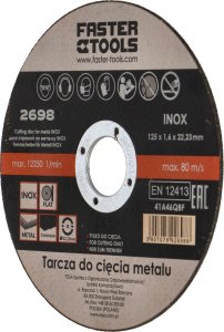 Faster Tools FASTER TOOLS Tarcza do cięcia metalu INOX 125 x 1,0 one size 6