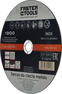 Faster Tools FASTER TOOLS Tarcza do cięcia metalu INOX 125 x 1,0 one size 7