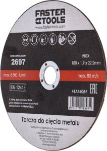 Faster Tools FASTER TOOLS Tarcza do cięcia metalu INOX 125 x 1,0 one size 8