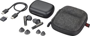 Słuchawki HP HP Poly Voyager Free 60 UC Black Earbuds +BT700 USB-C Adapter +Basic Charge Case 4
