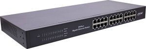 Switch InLine ® Gigabit Network Switch 24-Port, 1Gb/s, 19" 1U, metal, fanless 2