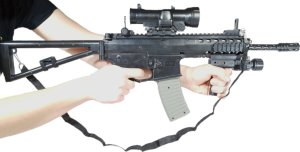 Gonher Replika ASG SUBKARABINKA KAC PDW Karabin Metalowy na Kulki 6mm + Pistolet + Granat 12