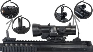 Gonher Replika ASG SUBKARABINKA KAC PDW Karabin Metalowy na Kulki 6mm + Pistolet + Granat 6