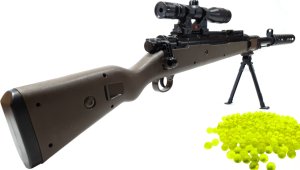 Gonher SZTUCER Karabin Myśliwski Na Kulki 6mm Snajperka ASG z Laserem + Granat kulek bezszw. 11