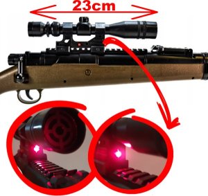 Gonher SZTUCER Karabin Myśliwski Na Kulki 6mm Snajperka ASG z Laserem + Granat kulek bezszw. 3