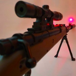 Gonher SZTUCER Karabin Myśliwski Na Kulki 6mm Snajperka ASG z Laserem + Granat kulek bezszw. 4