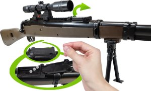 Gonher SZTUCER Karabin Myśliwski Na Kulki 6mm Snajperka ASG z Laserem + Granat kulek bezszw. 5