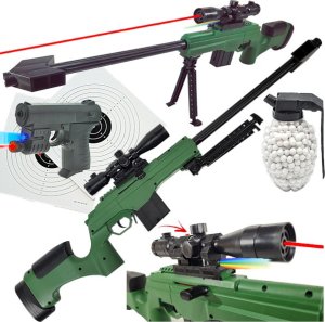 Gonher Karabin Snajperka Na Kulki Sako TRG-42+Pistolet+Granat 1