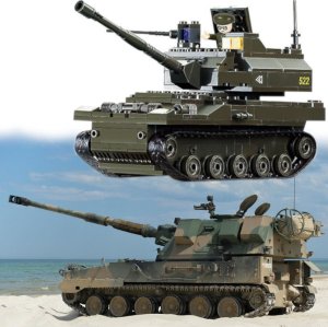 tomdorix Klocki Czołg Armata Haubica Krab + Motor + Wojsko 4