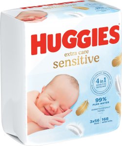 Huggies Chusteczki nawilżane HUGGIES Extra Care Sensitive 168 szt 1