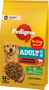 Pedigree PEDIGREE - Wołowina z warzywami 9+3kg Sucha karma 1