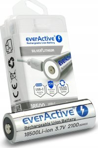 EverActive Akumulator 18500 3,7V Li-ion 2100 mAh USB-C 1