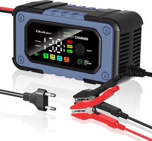 Qoltec Prostownik do akumulatora z funkcjš naprawy | Inteligentna mikroprocesorowa ładowarka | 12V | 7A | LED | 4 tryby 3