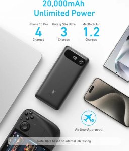 Anker PowerBank 20000 mAh 65W 1xA 1xC + kabel 5