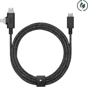 Kabel USB Native Union USB-C - USB-C + Lightning 2.4 m Czarny (BELT-PROCCL-COS-NP) 1