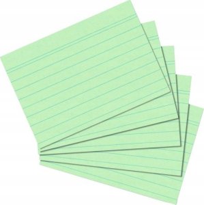 Herlitz Herlitz Karteikarte  A5 liniert grün           100er Packung 3