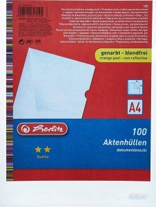 Herlitz Herlitz Aktenhülle  A4 genarbt Eco. 100er Packu 1