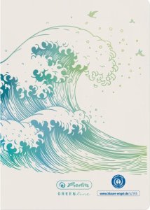 Herlitz Herlitz Notizheft A6 GREENline 32 Bl. liniert Welle 1