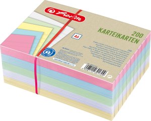 Herlitz Herlitz Karteikarte A6 liniert 4 Farb.+weiß Bl. Engel 200er 1