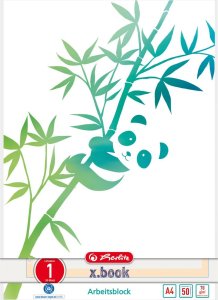 Herlitz Herlitz Arbeitsblock A4 GREENline 50 Bl. Lineatur 01 Panda 1
