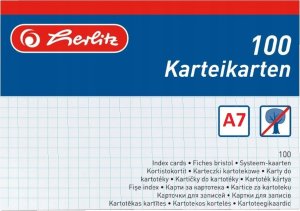 Herlitz Herlitz Karteikarte A7 kariert ws 100St hf eingeschweißt mit 1