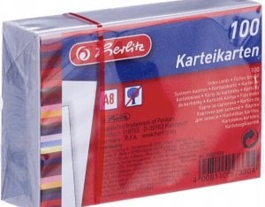 Herlitz Herlitz Karteikarte A8 blanko ws hf eingeschweißt mit Aufrei 1