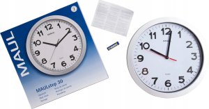 Maul MAUL Wanduhr Step weiß/silber Kunststoff 30cm inkl. Batterie 7