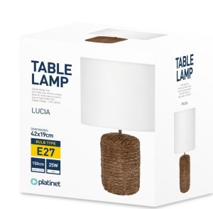 Platinet PLATINET TABLE LAMP LAMPA STOŁOWA WHITE SHADE ST. LUCIA [45754] 2