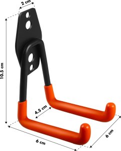 Maclean Uchwyt ścienny do garażu  Maclean, na opony, narzędzia ogrodnicze, drabinę, węże. stalowy, max. obciążenie 70kg, MC-442 7