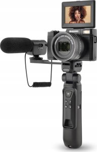 Aparat cyfrowy AgfaPhoto Zestaw Vlog Aparat Cyfrowy 5-x Zoom Optyczny, 24mp Kamera 4k Agfaphoto Vlg-4k + Pilot Mikrofon /  Realishot Vlg-4k Optical 4