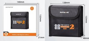 Pokrowiec SunnyLife Futerał Etui Pokrowiec Na 3x Akumulator Do Drona Dji Avata 2 Ognioodporny / At2-dc783-3 6