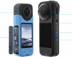 SunnyLife Dekielek Na Obiektyw + Obudowa Silikonowa Osłona Ochrona Do Insta360 X4 / X 4 / X4-bht818-tr Biały 6