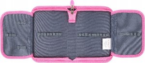 Piórnik St. Majewski PIORNIK 1ZAM 2KLAP STRIGHT BLACK GLITTER FO FOL 3