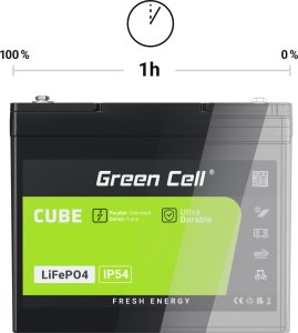 Green Cell Green Cell CUBE Akumulator LiFePO4 60Ah 12.8V 768Wh Litowo-Żelazowo-Fosforanowy do Silników elektrycznych, Kampera, Podnośników 11