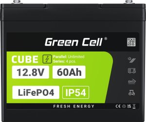 Green Cell Green Cell CUBE Akumulator LiFePO4 60Ah 12.8V 768Wh Litowo-Żelazowo-Fosforanowy do Silników elektrycznych, Kampera, Podnośników 5