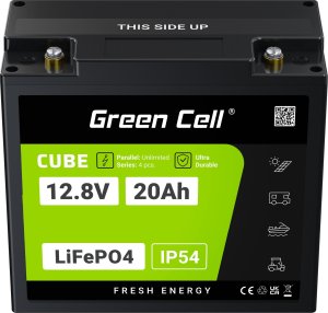Green Cell Green Cell CUBE akumulator LiFePO4 20Ah 12.8V 256Wh Litowo-Żelazowo-Fosforanowy do Traktorka, Kosiarki, Pojazdów elektrycznych 7