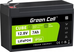 Green Cell Green Cell CUBE Akumulator LiFePO4 7Ah 12.8V 89.6Wh Litowo-Żelazowo-Fosforanowy do zasilaczy awaryjnych UPS, Monitoringu 1