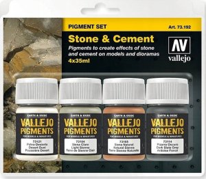 Vallejo Vallejo: 73.192 - Pigment Set -Stone & Cement (4x35 ml) 1