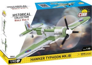 Cobi COBI 5864 Historical Collection WWII Brytyjski samolot myśliwsko-bombowy Hawker Typhoon Mk.1B 190 klocków 1