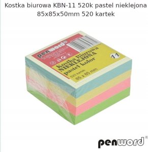 Polsirhurt Kostka biurowa nieklejona 520 kartek 85x85x50mm pastelowa KBN-11 2