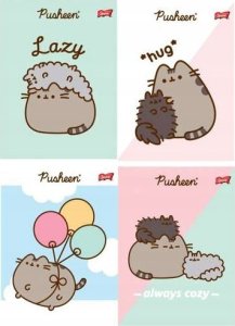 MAJEWSKI Zeszyt A5 32k krata laminowany Pusheen p15 mix cena za 1 szt 6