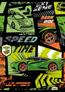 MAJEWSKI Zeszyt A5 16k linia podwójna dwukolorowa laminowany Speed p15, mix cena za 1 szt 2