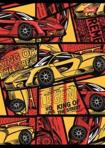 MAJEWSKI Zeszyt A5 16k linia podwójna dwukolorowa laminowany Speed p15, mix cena za 1 szt 3