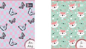 MAJEWSKI Zeszyt A4 32k linia podwójna dwukolorowa laminowany ST.RIGHT p15, mix cena za 1 szt 4