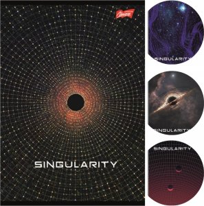 MAJEWSKI Zeszyt A5 80k linia laminowany Singularity p10, mix cena za 1 szt 5