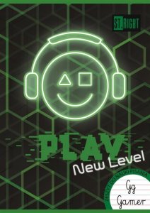 MAJEWSKI Zeszyt A4 32k linia podwójna dwukolorowa laminowany ST.RIGHT p15, mix cena za 1 szt 5