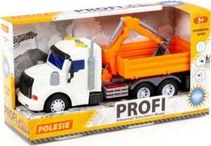 Polesie Polesie 96128 "Profi", samochód burtowy z koparką inercyjny, ze światłem i dźwiękiem, pomarańczowy w pudełku 1