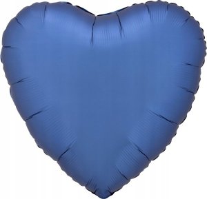 AMSCAN Balon foliowy Lustre Azure niebieski serce 43cm 9914096 1