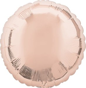 AMSCAN Balon foliowy metalik różowe złoto okrągły 43cm 9914092 1