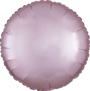 AMSCAN Balon foliowy Lustre Pastel różowy okrągły 43cm 9914119 1